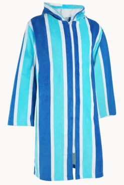 Stripe Hooded Towelling Robe M/L|Back Beach Co New