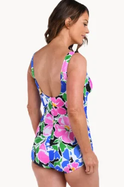 Summer Splash Floral Shirred One Piece|Maxine Hot