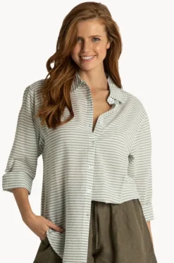 Summer Stripe Boyfriend Shirt|Sunseeker