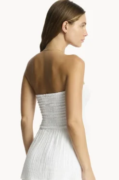 Sunset Shirred Bandeau Top|Sea Level Sale