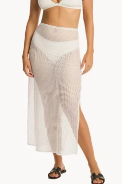 Surf Mesh Long Skirt|Sea Level Clearance