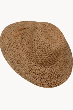 Textured Weave Wide Brim Hat|Cherry Red Clearance