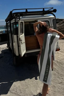 The Vacay Stripe Beach Towel|Sunny Life Sale
