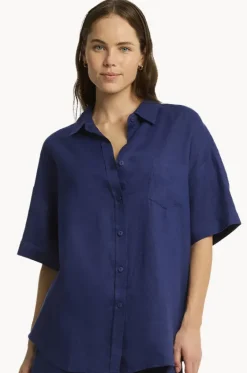 Tidal Linen Aloha Shirt|Sea Level Sale