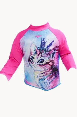 Toddler Girls Digital Printed Long Sleeve Suntop|Speedo Discount