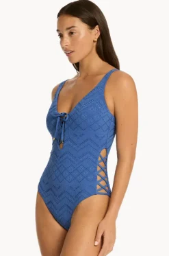 Toscana Lace Up One Piece|Sea Level Hot