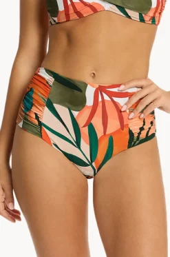 Tropaluxe Gathered High Waist Pant|Sea Level Hot