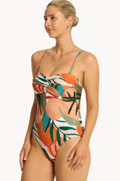 Tropaluxe Twist Bandeau One Piece|Sea Level Hot