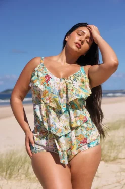 Tropicana Tiered Frill Tankini Separate|Capriosca
