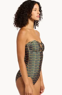 Urban Geo Bandeau One Piece|Jets Discount