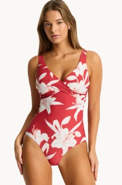 Veridian Cross Front One Piece|Sea Level Hot