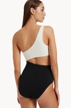 Versa Rib One Shoulder One Piece|Jets Hot