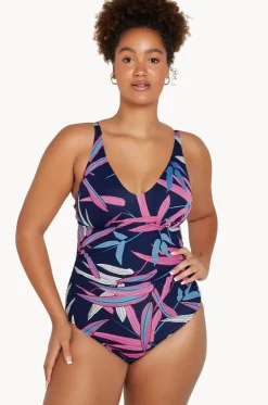 Vintage Palms Sweetheart One Piece|Genevieve New