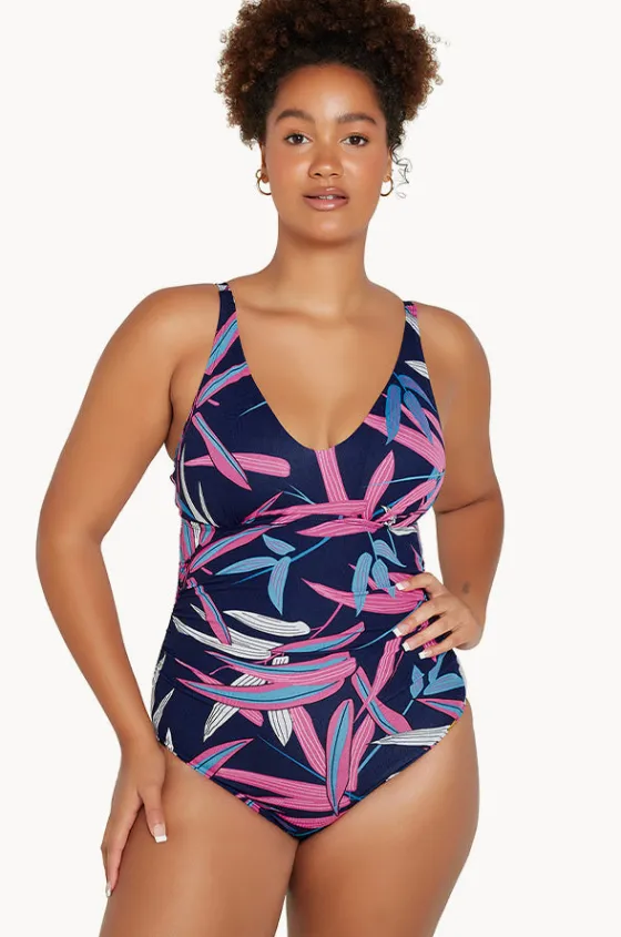 Vintage Palms Sweetheart One Piece|Genevieve New