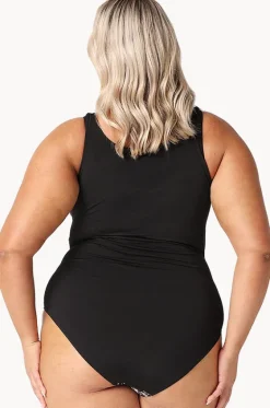 Zip High Neck One Piece|Capriosca Online