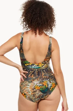 Zambia Gathered Square Neck One Piece|Togs Swimwear Sale